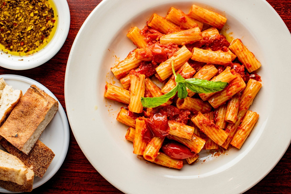 various italian dishes on a table