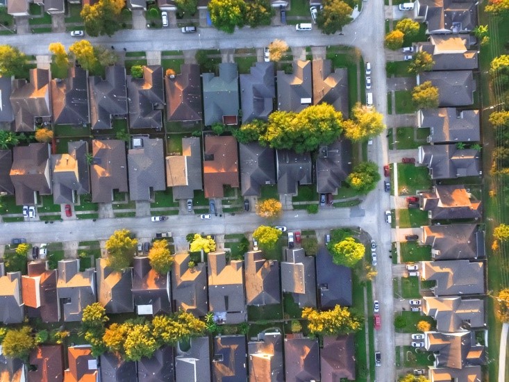 aerial photo of neighborhood in McAllen Texas