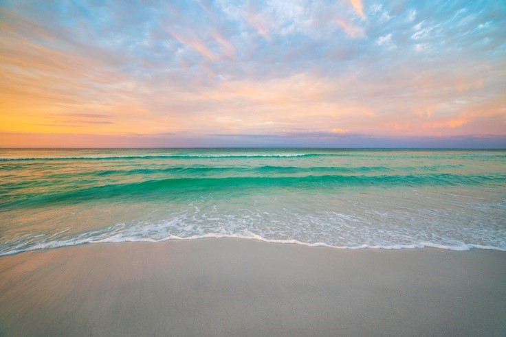 ocean with sunset