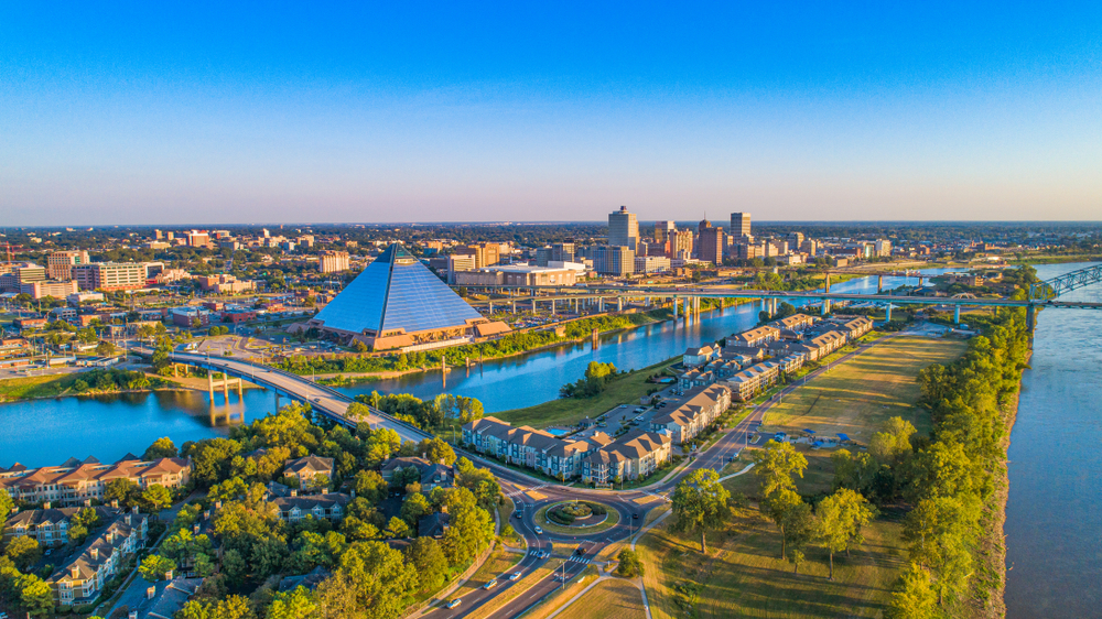 Aerial view of Memphis